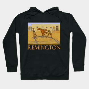 His First Lesson by Frederic Remington Hoodie